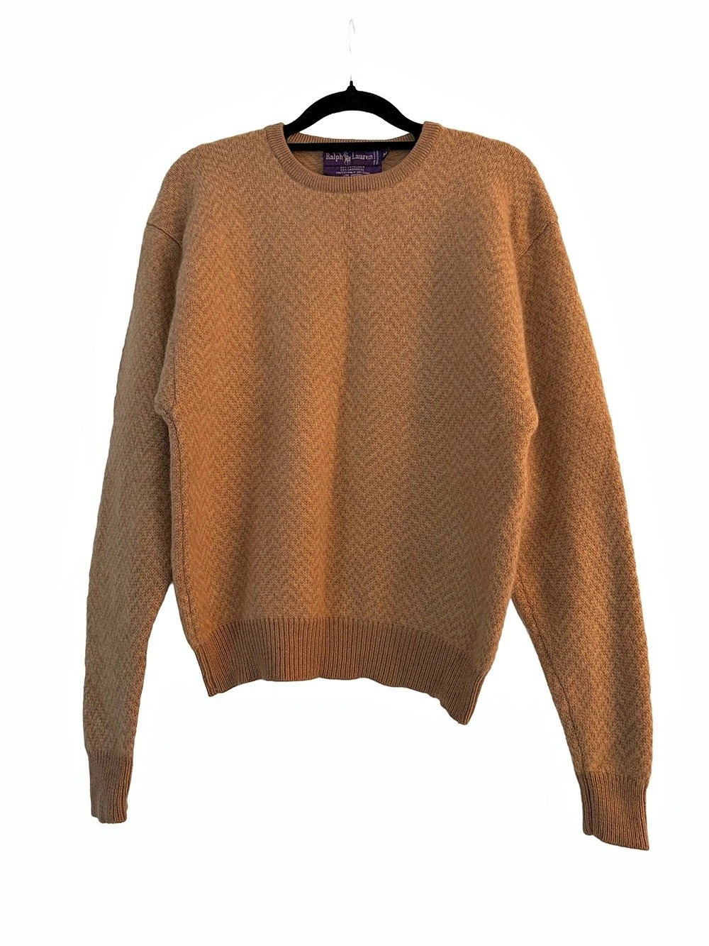 VTG Ralph Lauren Purple Label Camel Hair Cashmere Sweater size M